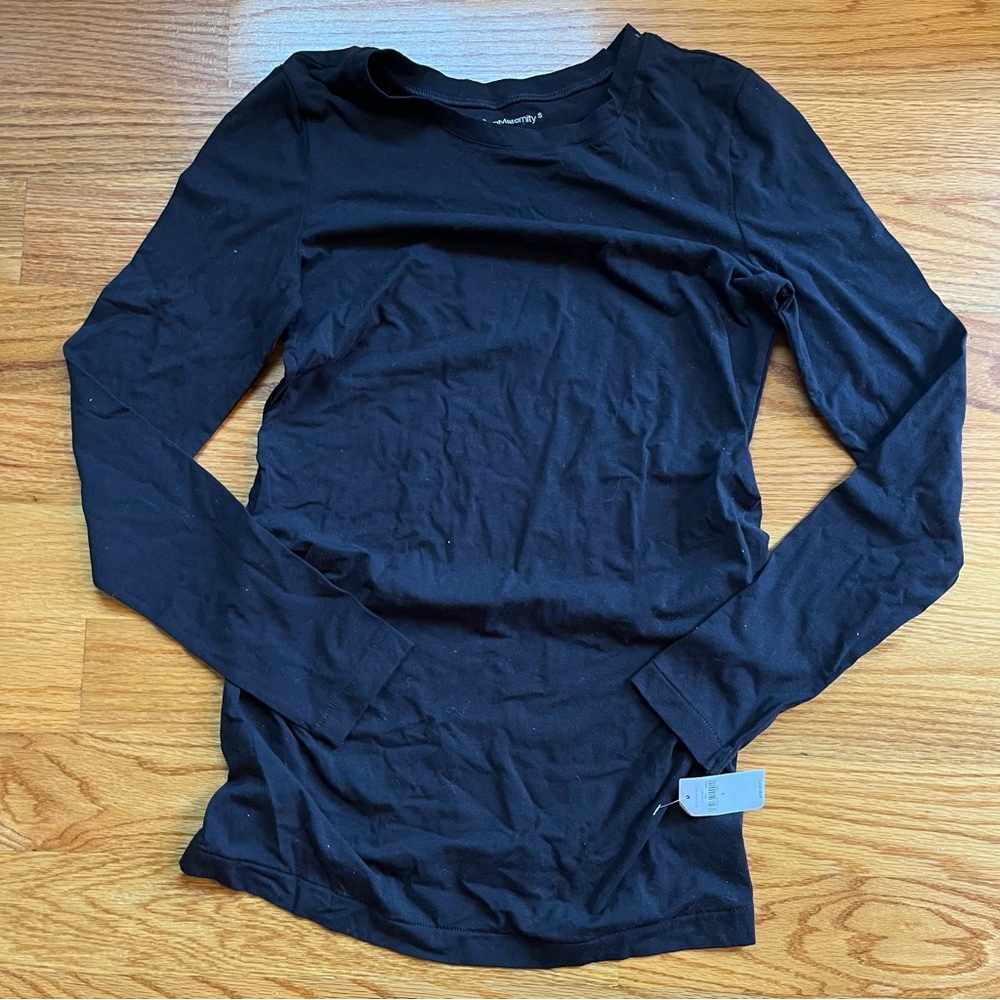Gap black long sleeve maternity shirt size small